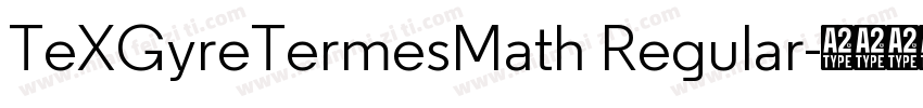 TeXGyreTermesMath Regular字体转换